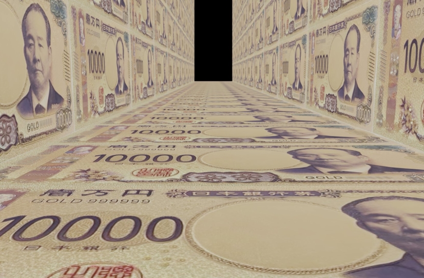 No.257 お札に囲まれた空間//A space surrounded by Japanese banknotes