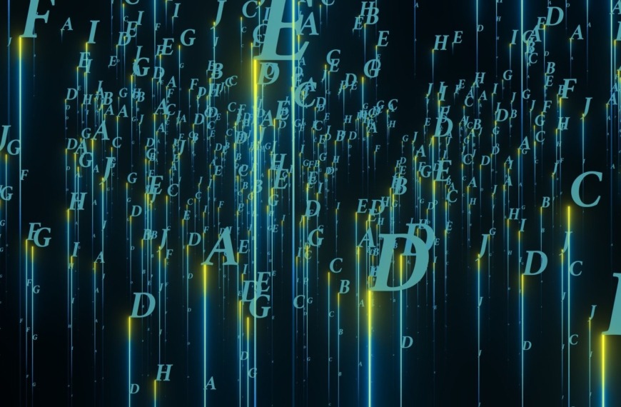 No.271 アルファベットの雨 マトリックス・コード風//A rain of alphabets, in the style of The Matrix Code